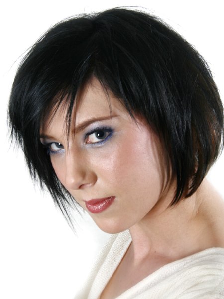 Short layered bob haircut for black hair