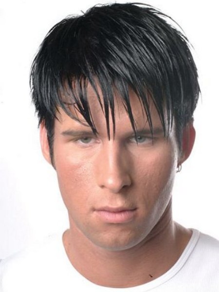 Short male haircut with the hair clipped around the ears