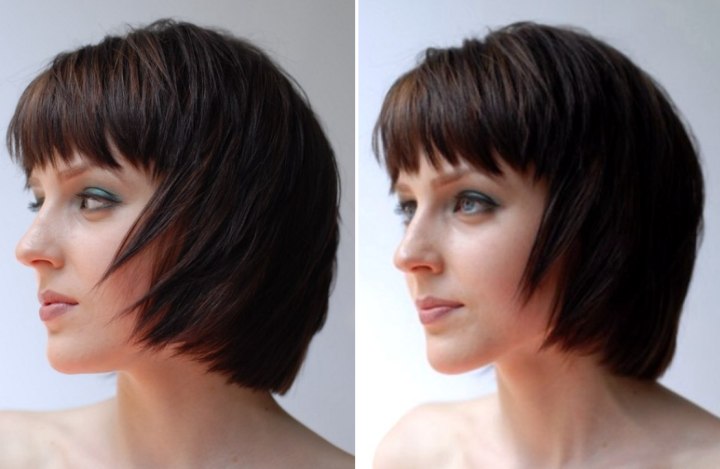 Classic razor cut bob