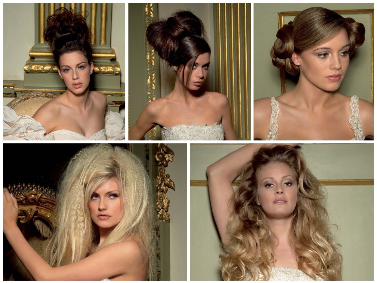 Bridal hairstyles with romantic updos and modern high impact styles