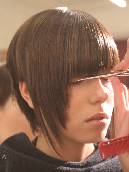 How to cut the bangs