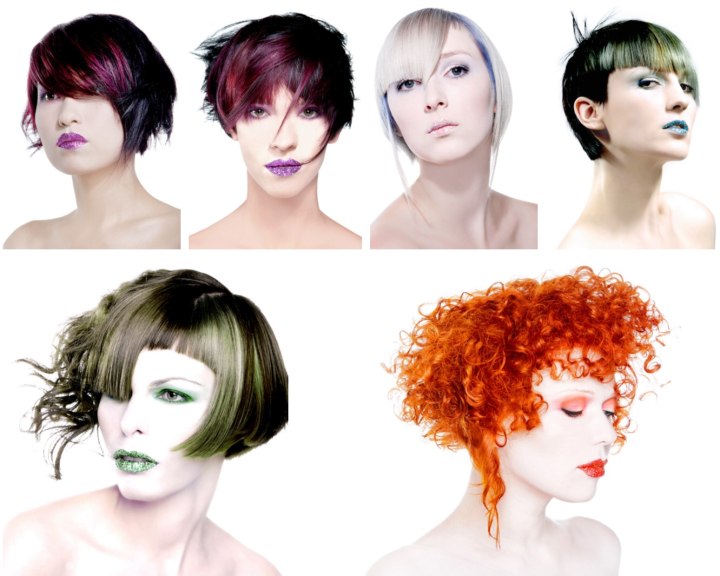 Extravagant short hairstyles