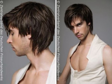 Masculine fashion hairstyle for longer hair