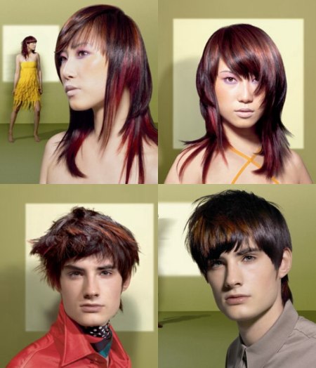 Different and intense hair color effects