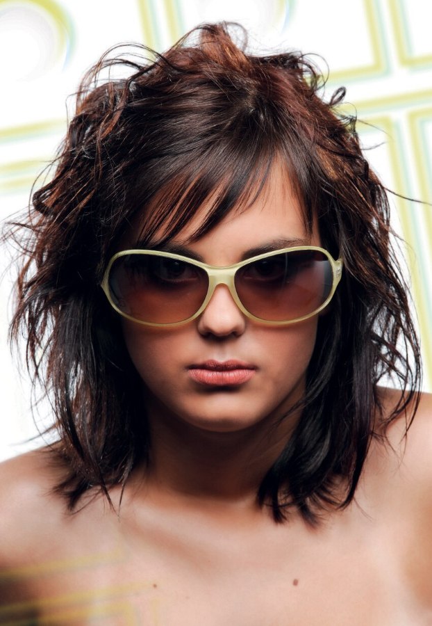 Rock star look hairstyle with smooth waves