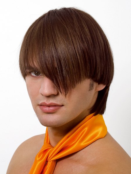 Eccentric medium long haircut for men