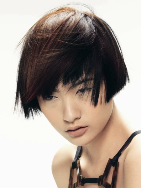 Short hairstyle for straight Asian hair