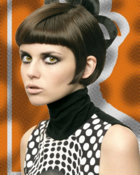 Classically inspired bob with clean curved lines and ultra-sleek styling