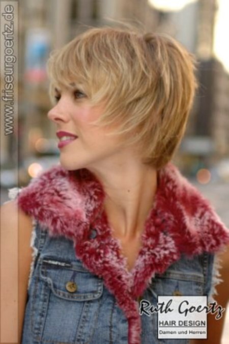 Side view of a short haircut with tapered sides
