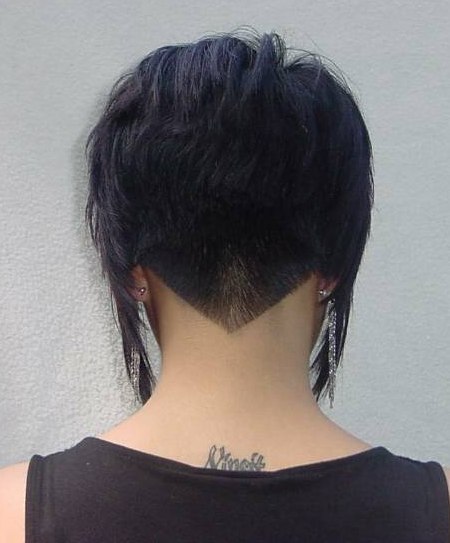 Inverted bob with tight blending in the nape