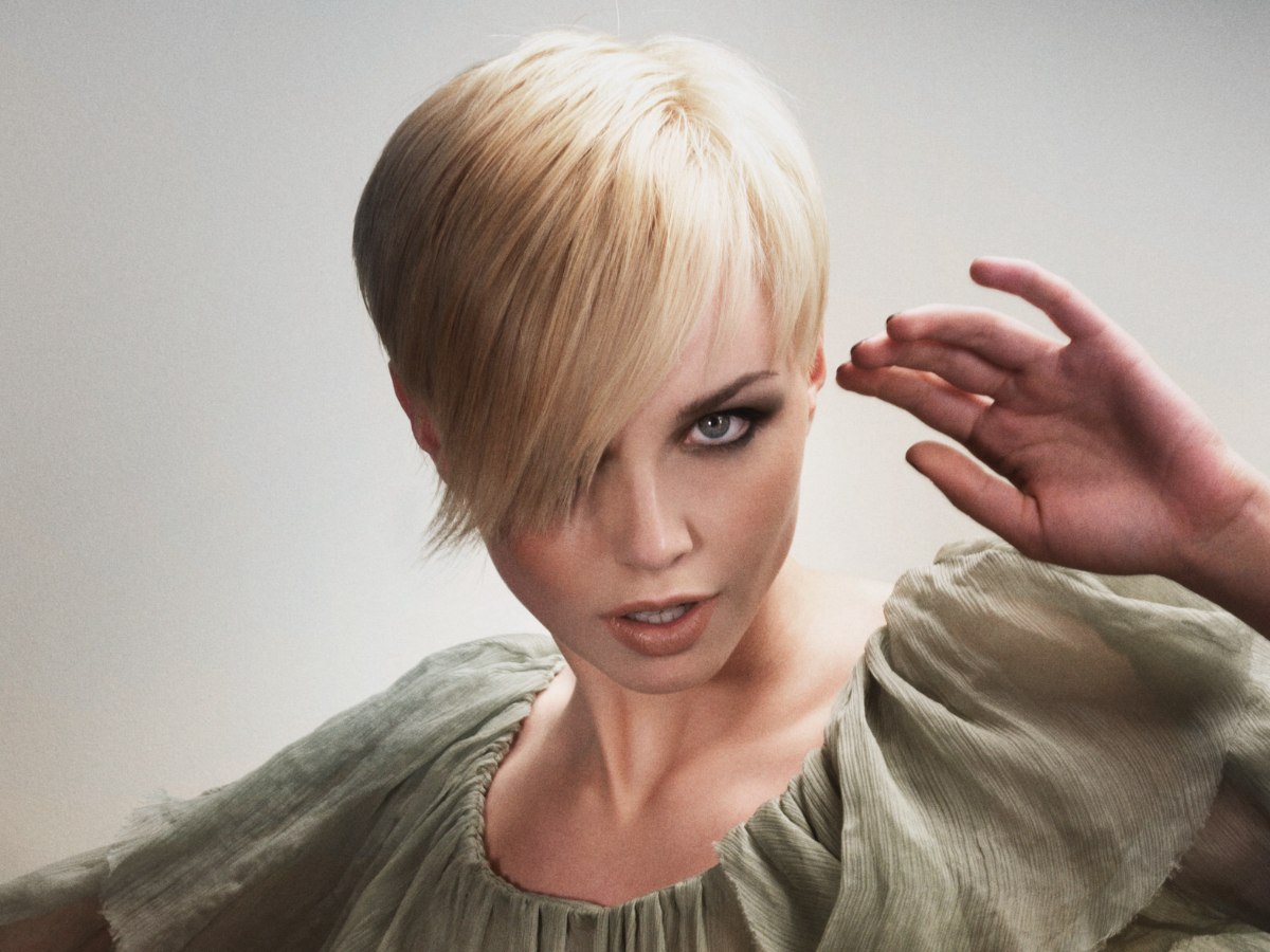 Pixie Haircut With Long Fringe