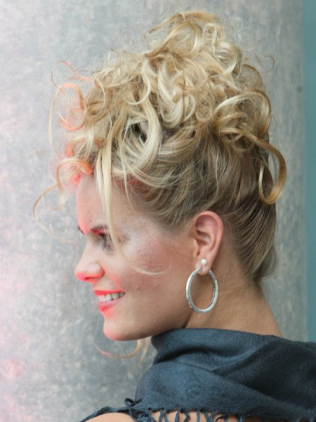 Curly updo for a night out