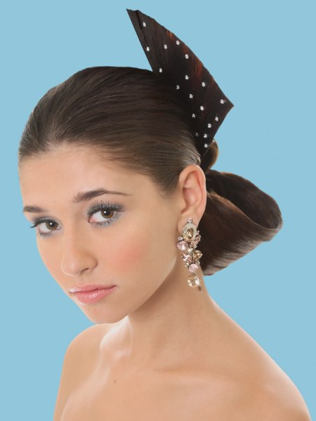 Spanish Flamenco inspired updo with a chignon