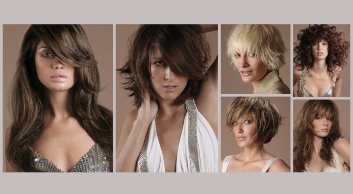 High-volume hairstyles with natural colors and full of energy