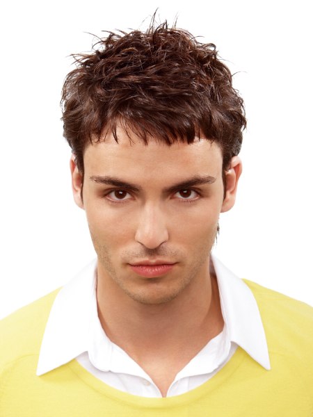 Wet look hair with gel for men