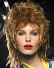 1980s hairstyle with a short crown and long neck hair