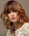 Shoulder length bob with waves that look natural