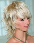 Light and feathery medium length hairstyle for summer