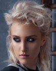 Blonde mullet inspired haircut for women