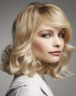Medium length hairstyle with styling for a youthful look