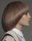 Medium length style with gradually increasing hair length