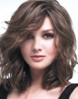 Carefree medium length haircut with waves