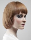 Wearable fashion haircut for copper color hair