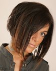 Heavily layered bob with a longer front section