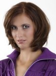 Neck-length haircut with layers for active women