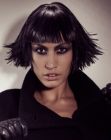 Glossy bob with point-cut texture