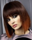 Rejuvenating medium length hairstyle with bangs