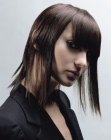 Medium length hairstyle for a metropolitan woman