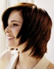 Sporty mid-length hairstyle that covers the neck