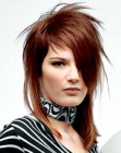 Shoulder length haircut with irregular cutting lines