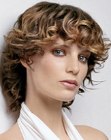 Medium length hairstyle for naturally curly hair