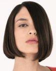 Mid-length bob with ends that curve inward