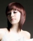 Hairstyle with a strong concave shape