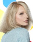 Long bob with soft curves and the ends turned inward