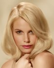 Timeless bob hairstyle with sleek lines and rounded tips
