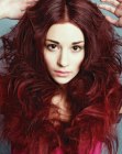 Very long red hair with waves