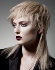 Long punk inspired hairstyle with short top hair