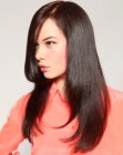 Long sleek hair that follows its natural movement