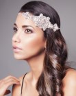 Look with long hair and a lightweight headpiece