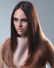 Very long hair with ends that point inwards