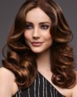 Long brown natural looking hair with highlights