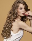 Very long hair with bouncy waves