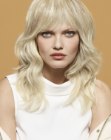 Airy blonde bob with beach waves