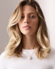 Long sun-kissed hair with a natural appeal