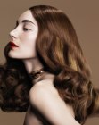 Attractive long hair with vintage elements