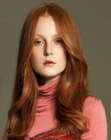 Long and sophisticated red hair